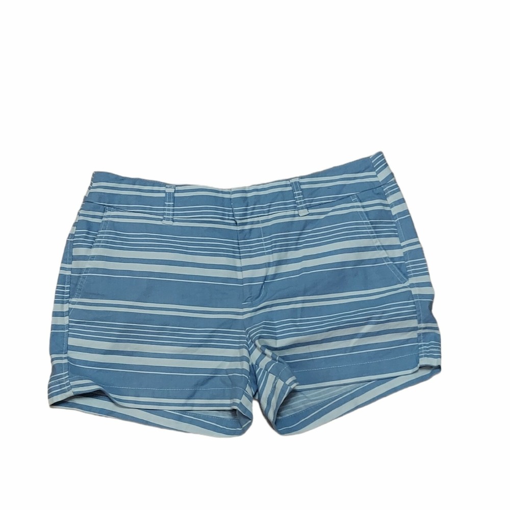 Khakis By Gap  Size 6 Women's Blue white stripe City Cotton‎ Casual Shorts